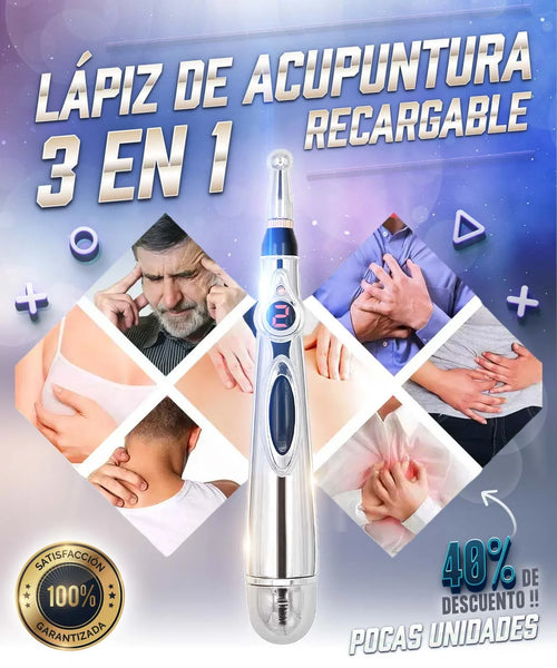 (x1)  Lápiz de Acupuntura 3 en 1 Recargable - $24,99